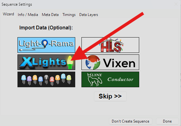 Importing xLights data