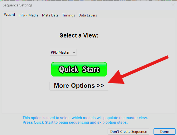 Selecting more options